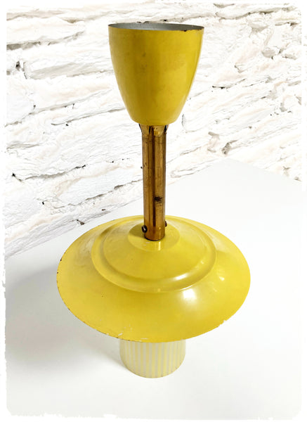 Suspension Lanterne Vintage Métal et Verre Sérigraphié