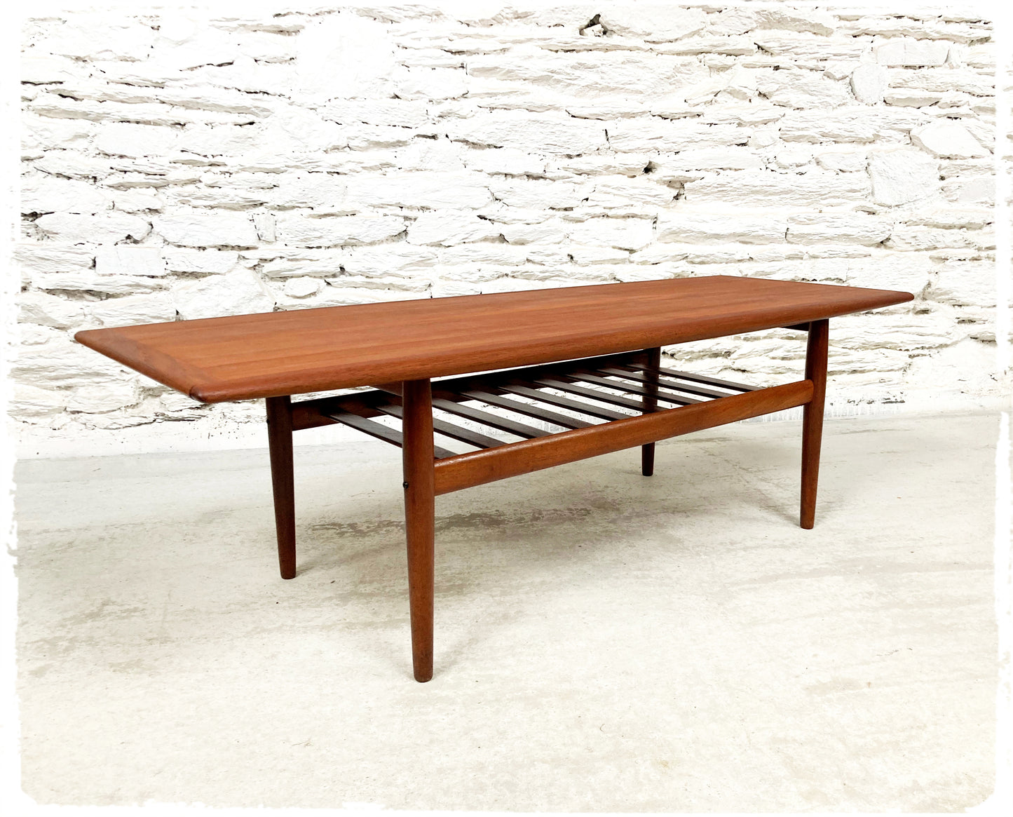 Grande Table Basse Vintage Scandinave en Teck Grete Jalk Glostrup Mobelfabrik