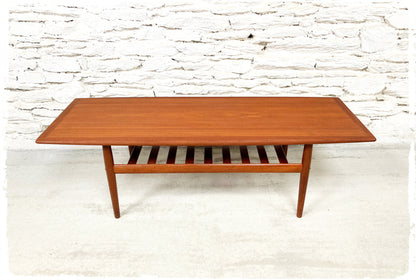 Grande Table Basse Vintage Scandinave en Teck Grete Jalk Glostrup Mobelfabrik