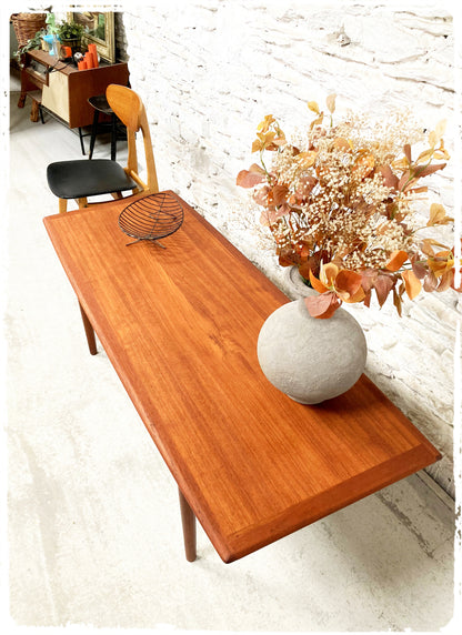 Grande Table Basse Vintage Scandinave en Teck Grete Jalk Glostrup Mobelfabrik