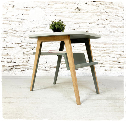 Table d'Appoint Bout de Canapé Vintage Pieds Compas