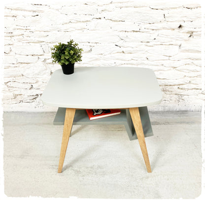 Table d'Appoint Bout de Canapé Vintage Pieds Compas