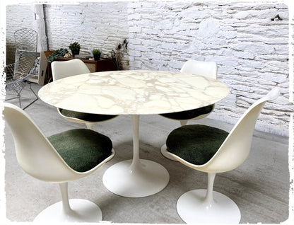 Table Pied Tulipe Vintage Marbre Eero Saarinen Édition Knoll 120 cm